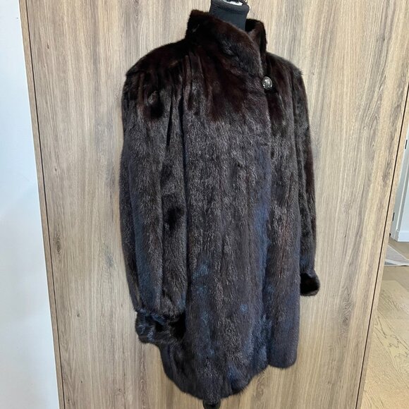 Vintage Pappas Furs Genuine Mink Coat - Picture 2 of 13